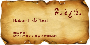 Haberl Ábel névjegykártya