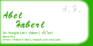 abel haberl business card